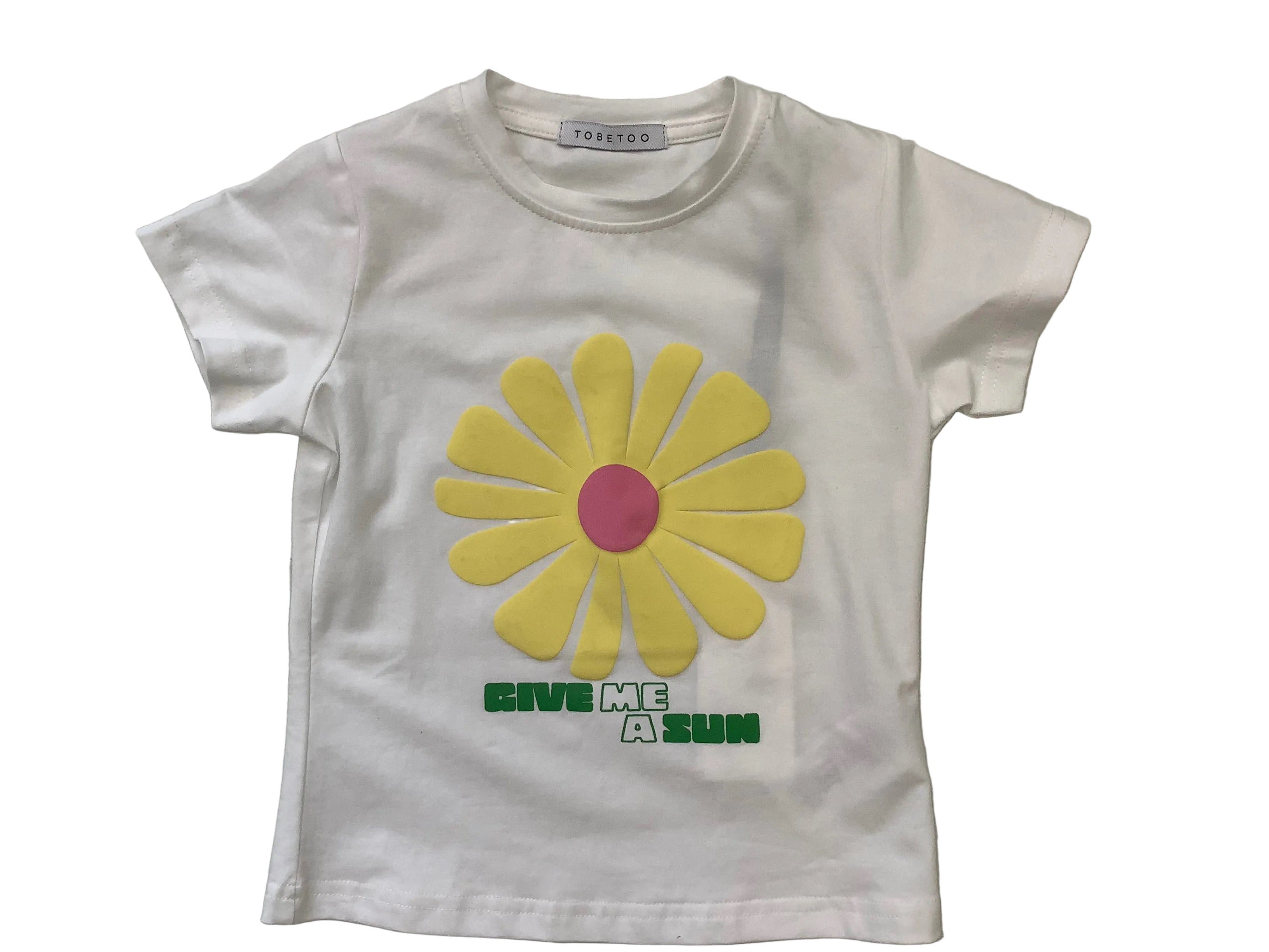 T-Shirt Manica Corta Fiore Giallo – Bambina