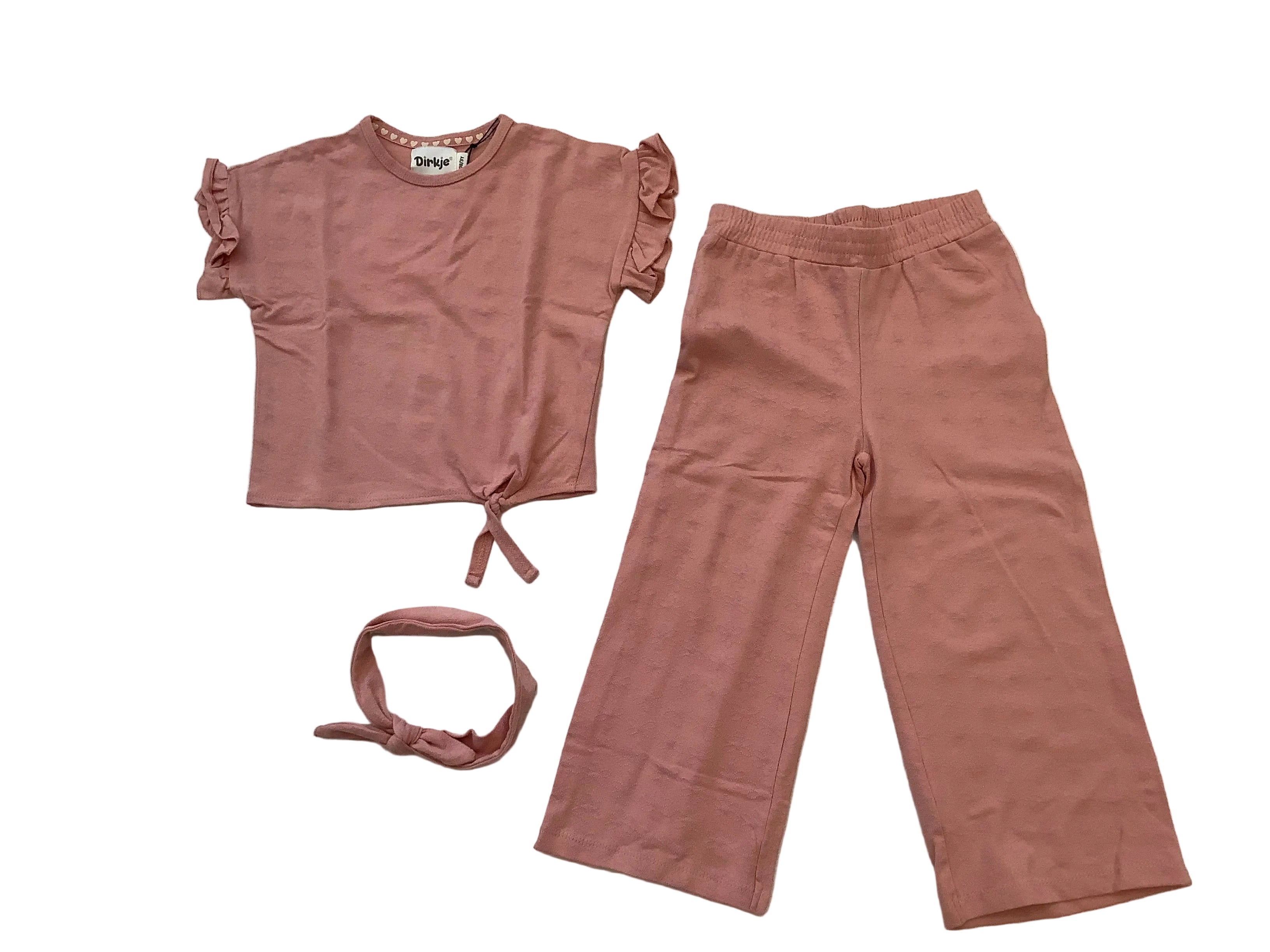 Completo + fascetta bambina rosa  Dirkje