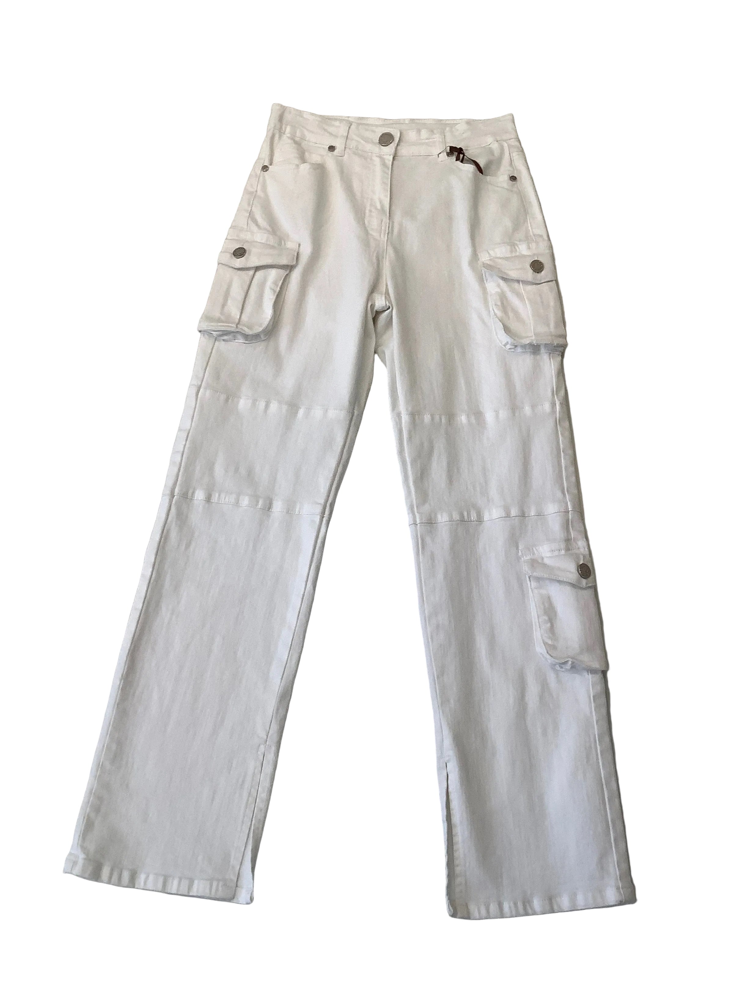 Pantalone tasconato bianco